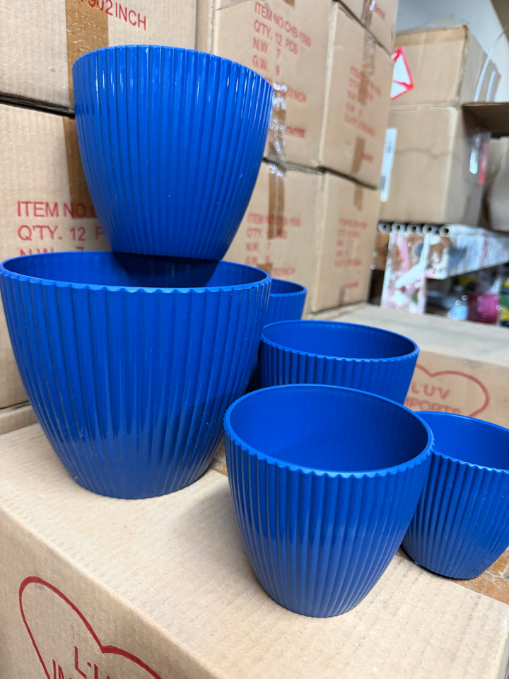 MISC BLUE PLANTERS (PLASTIC)