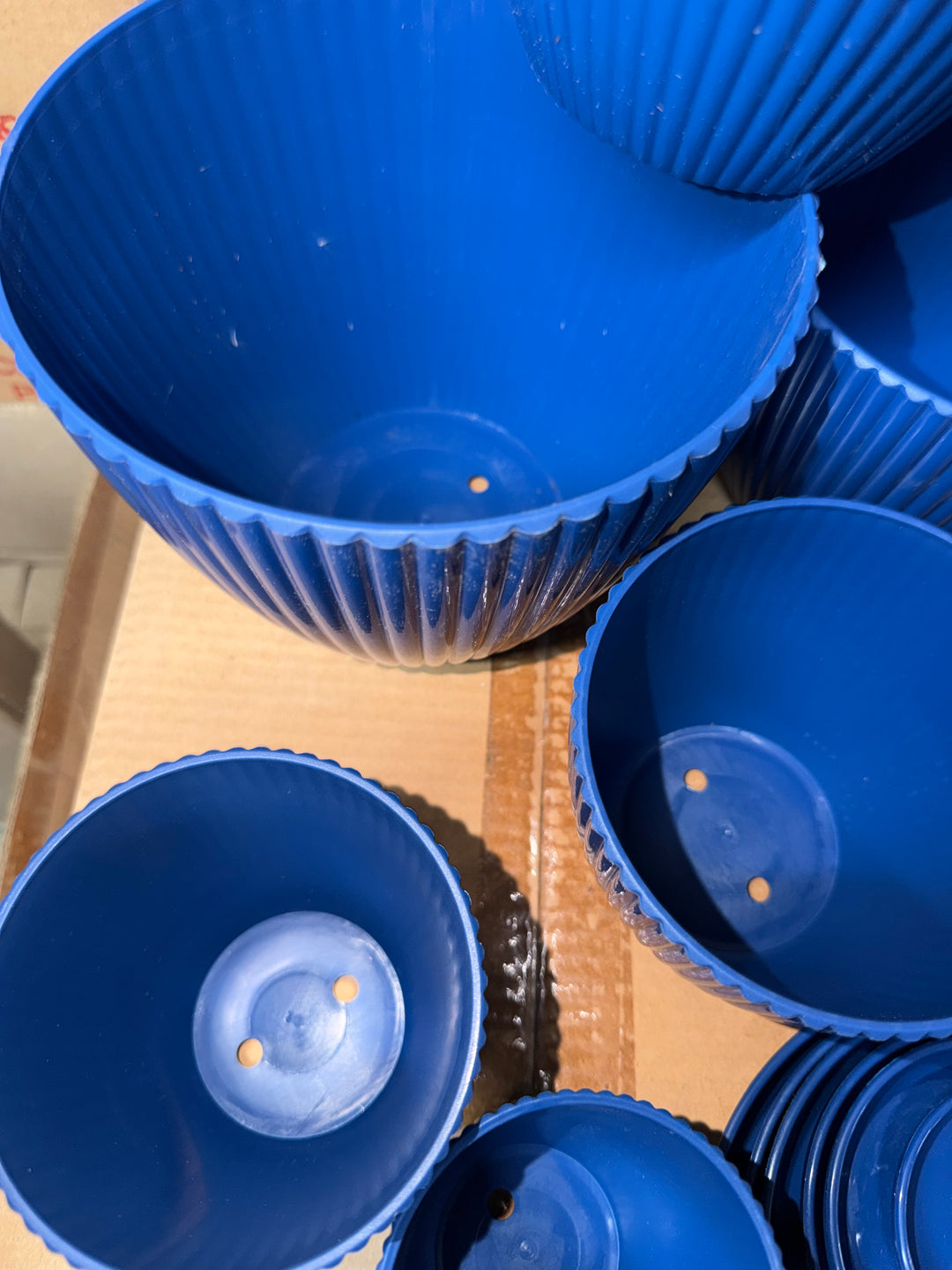 MISC BLUE PLANTERS (PLASTIC)